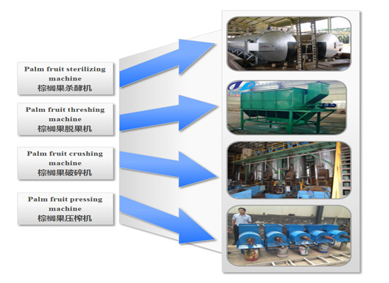 what machines included in the palm oil processing line?