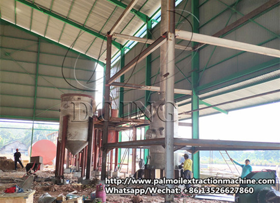 Indonesia 5tpd palm oil refinery plant is on installing