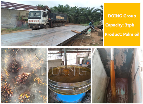 Nigeria 3tph palm oil processing machine production status