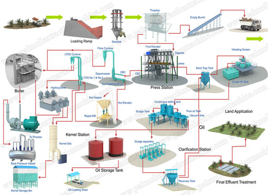 Palm oil mill process flow diagram introduction