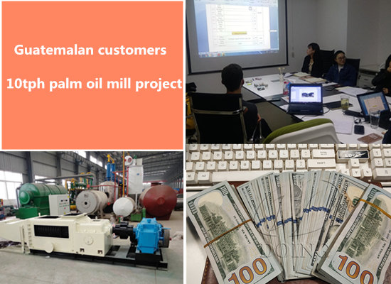 Guatemalan customers signed 10tph palm oil processing machine sale contract with Henan Doing Company