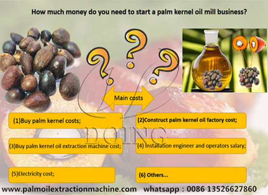 How much money do you need to start a palm kernel oil mill business?