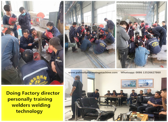 Doing Factory director personally training welders welding technology