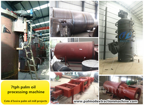 Cote d'Ivoire customer ordered 7tph palm oil processing machines are in production