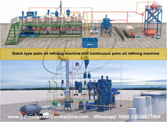 Difference between continuous palm oil refining machine and batch type palm oil refining machine