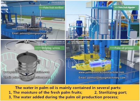 How to separate water from oil in palm oil production process?