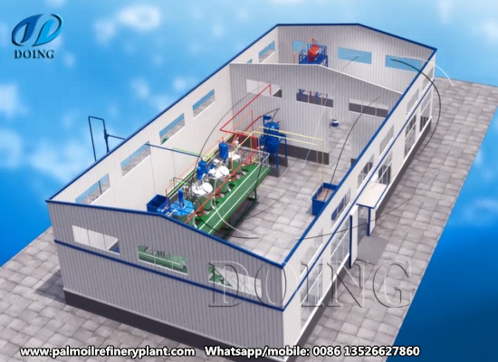 How does the palm oil refinery plant work?