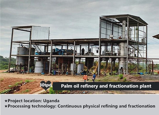 30tpd palm oil refinery and fractionation plant project successfully installed in Uganda