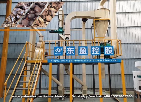 Canadian customer ordered a 3tph palm kernel cracking and separating machine from Henan Glory Company