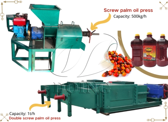 What equipment is needed from manual palm oil processing to automation palm oil processing?