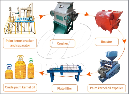 Palm kernel oil extraction flow introduction