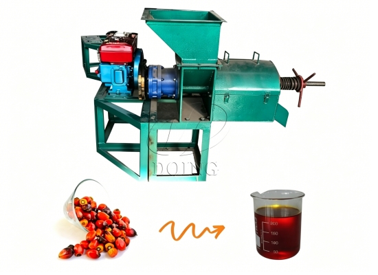 Nigerian customer tests & collects 500kg/h diesel palm oil press machine from Ogun State warehouse