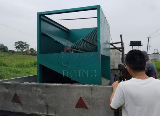 Nigerian palm plantation owner buys 1-2t/h electric palm fruit threshing machine — Delivered from Ogun warehouse in 7 days